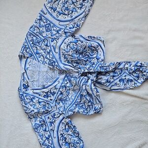 Luisa Positano Linen Crop Top